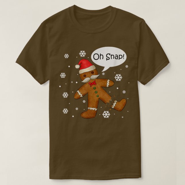 Gingerbread Man Oh Snap Weihnachtskochtopf Kostüm  T-Shirt (Design vorne)