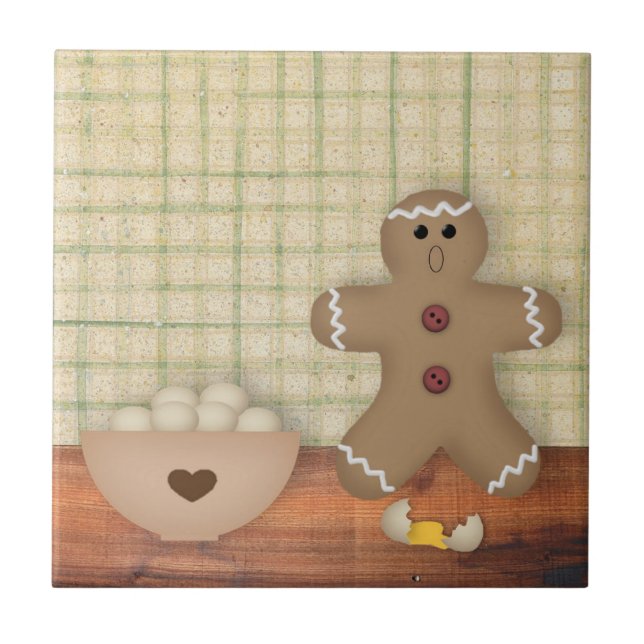 Gingerbread Man Oops Tile Fliese (Vorderseite)