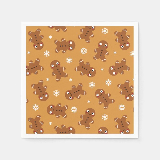 Gingerbread Man Paper Napkin Serviette (Vorderseite)