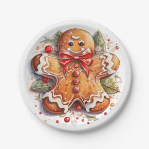 Gingerbread Man Pappteller