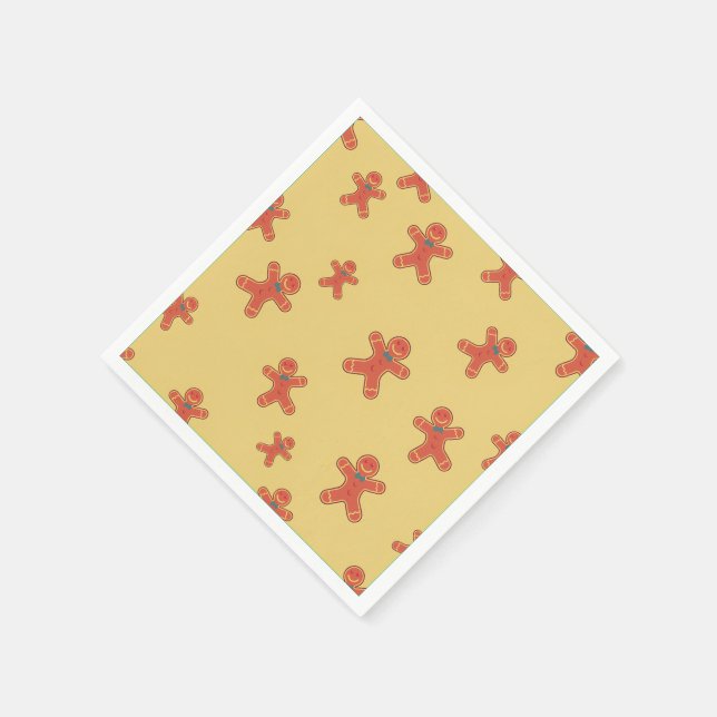 Gingerbread Man Pattern Serviette (Ecke)