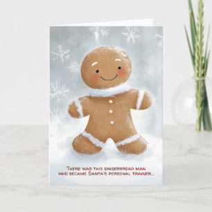 Gingerbread Man Personal Trainer Weihnachten Karte