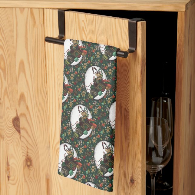 Gingerbread Man: Pine Geschirrtuch (Drittel gefaltet)