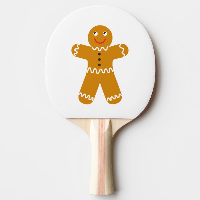 Gingerbread Man Ping Pong Paddle Tischtennis Schläger (Vorderseite)