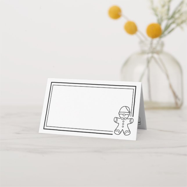 Gingerbread Man Platzkarte (Vorderseite)