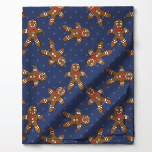 Gingerbread Man Polka Dot an Weihnachten der Marin Stoff
