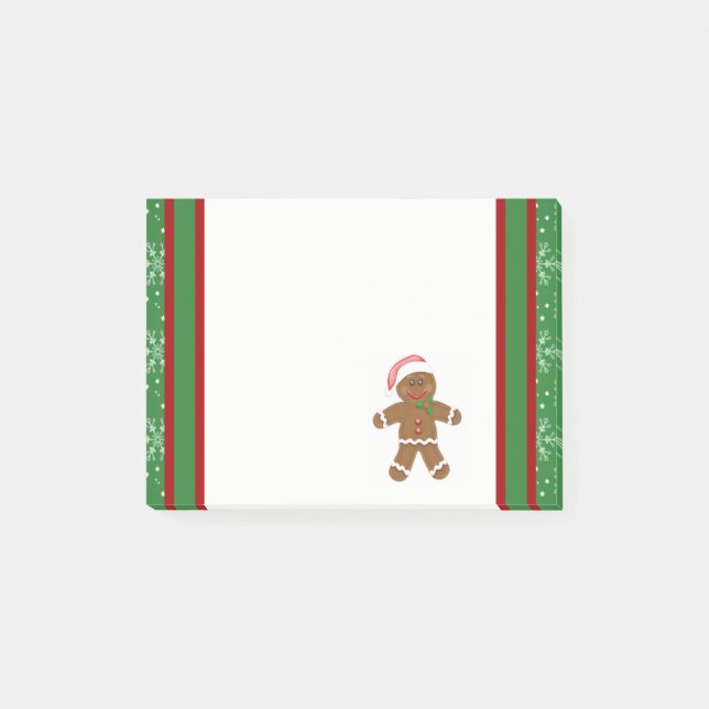 Gingerbread Man Post-it Klebezettel (Vorderseite)