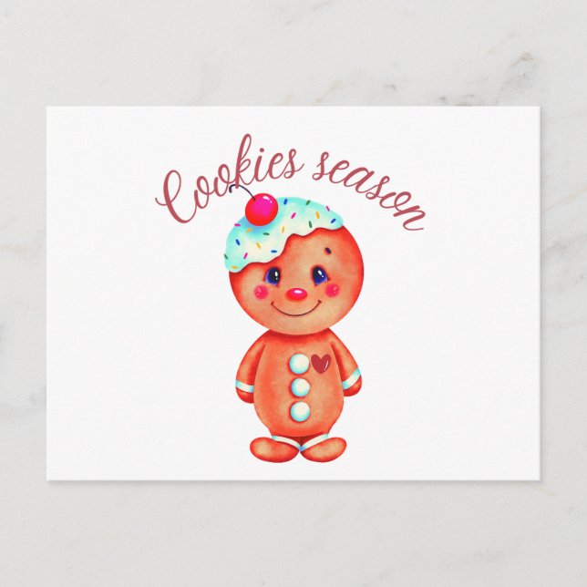 Gingerbread Man Postkarte (Vorderseite)