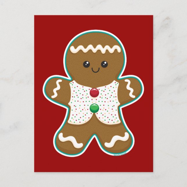 Gingerbread Man Postkarte (Vorderseite)