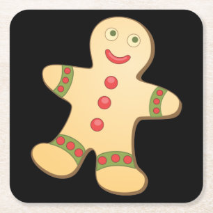 Gingerbread Man Rechteckiger Pappuntersetzer
