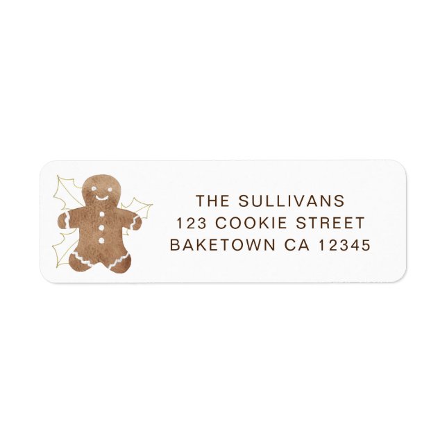 Gingerbread Man Return Address (Vorne)