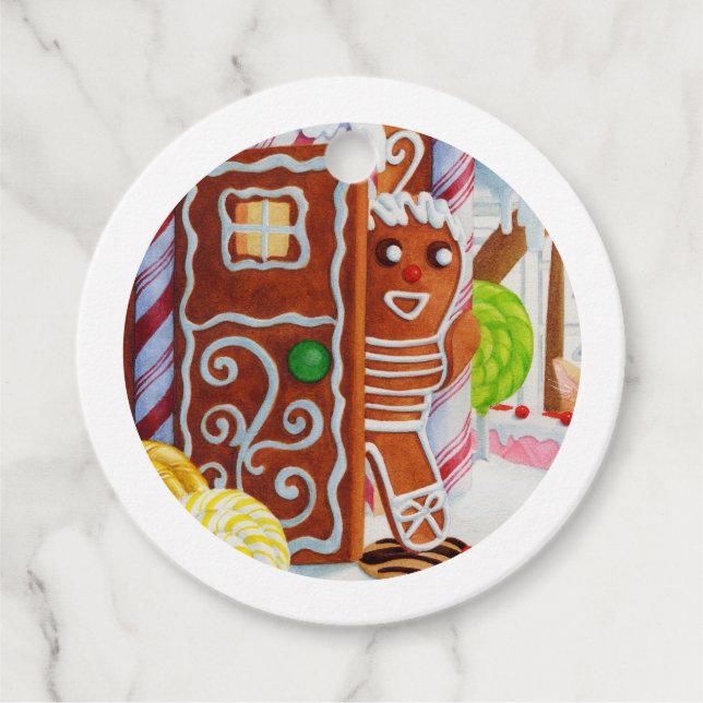 GINGERBREAD MAN Round-Gift-Tags Geschenkanhänger (Vorderseite)