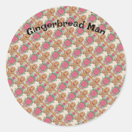 Gingerbread Man Runder Aufkleber