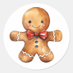 Gingerbread Man Runder Aufkleber