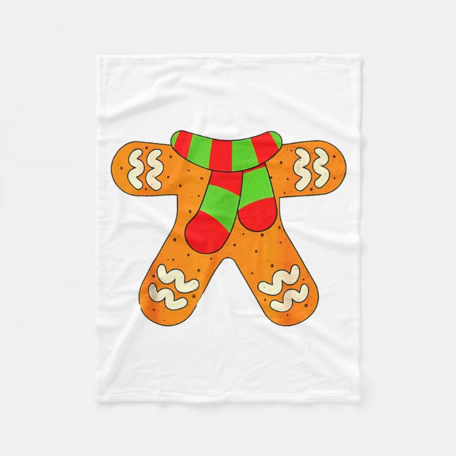 Gingerbread Man Shirt Adult Kids Men Women Cookie  Fleecedecke (Vorderseite)