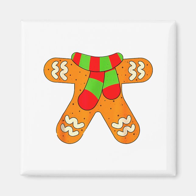 Gingerbread Man Shirt Adult Kids Men Women Cookie  Magnet (Vorne)