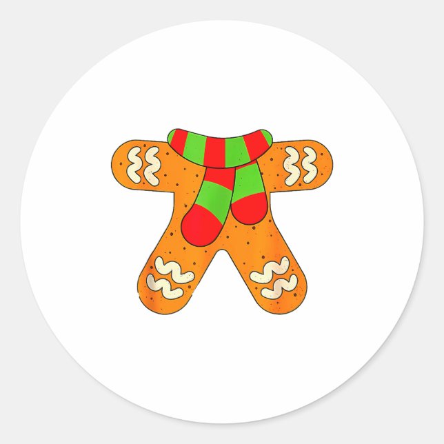 Gingerbread Man Shirt Adult Kids Men Women Cookie  Runder Aufkleber (Vorderseite)