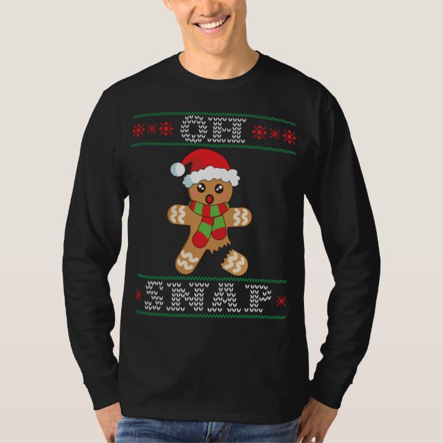 Gingerbread Man Shirt Geschenk Oh schläfchen Weihn (Vorderseite)