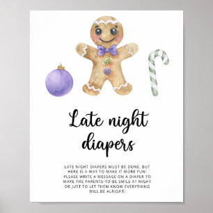 Gingerbread man \ Spate night diapers game Poster