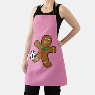Gingerbread Man spielt Fußball Schürze