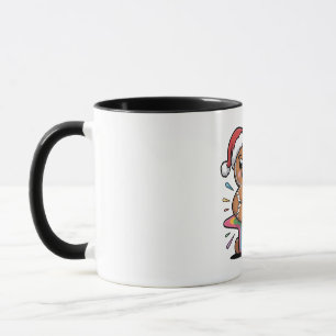 Gingerbread Man spielt Gitarre Electric Santa Tasse