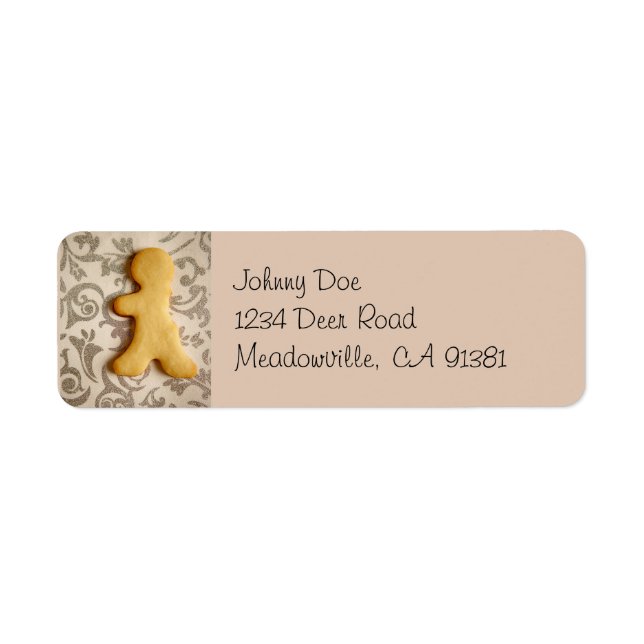Gingerbread Man Sugar Cookie Label (Vorne)
