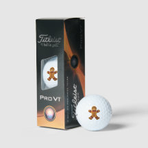 Gingerbread Man Titleist Pro V1 Golf Balls