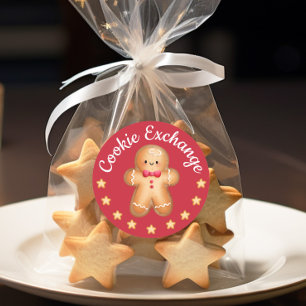 Gingerbread Man Weihnachten Runder Aufkleber