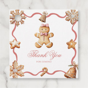 Gingerbread Man Weihnachts-Baby Shower Geschenkanhänger