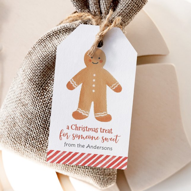 Gingerbread Man Weihnachtsfeiertag Geschenkanhänger (Von Creator hochgeladen)