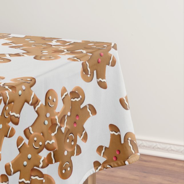 Gingerbread Man Weihnachtsplätzchen Urlaubsbacken  Tischdecke (Beispiel)