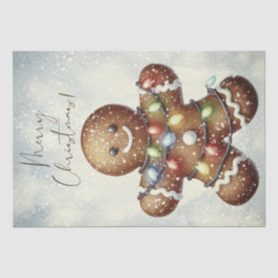 Gingerbread Man Winter Christmas Seidenpapier