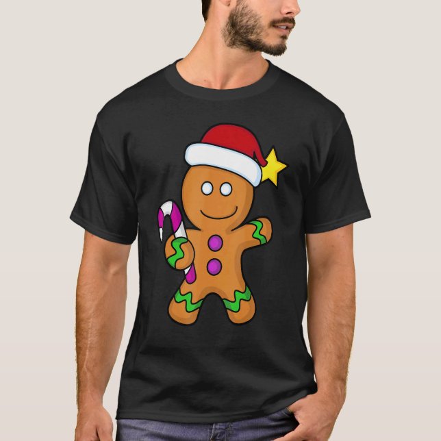 Gingerbread Man Woman House Christmas Cookie Bakin T-Shirt (Vorderseite)
