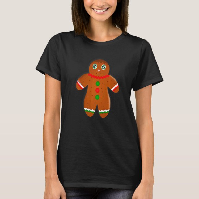 Gingerbread Man Woman House Christmas Cookie Bakin T-Shirt (Vorderseite)