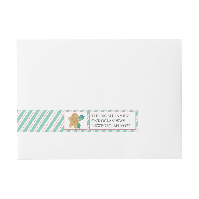 Gingerbread Man Wrap Around Label - Weihnachten (Vorderseite)