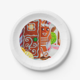 GINGERBREAD-MANN 18 cm Runde Pappteller