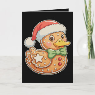 Gingerbread-Mann-Ente-Weihnachten-Xmas-Feiertag Feiertagskarte