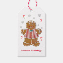Gingerbread-Mann-Feiertags-Geschenkanhänger