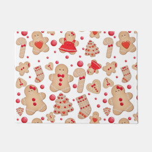 Gingerbread-Mann Gebackene Kekse Rustikal Verspiel Fußmatte
