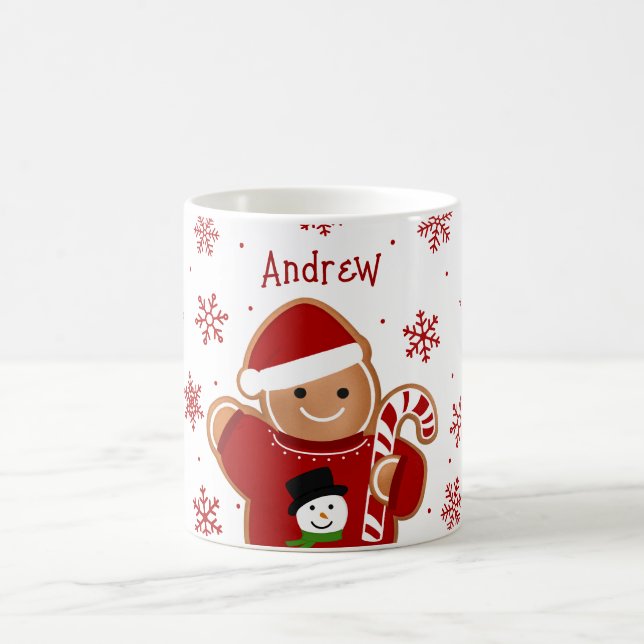 Gingerbread-Mann im Weihnachtspullover Kaffeetasse (Mittel)