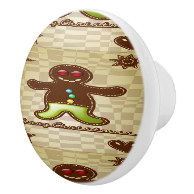 Gingerbread-Mann-Keks Keramikknauf (Rechts)