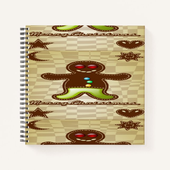 Gingerbread-Mann-Keks Notizbuch (Vorderseite)