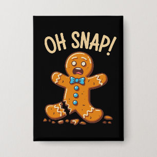 Gingerbread Mann Oh schläfst Weihnachtskekse Backe Button