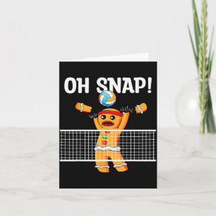 Gingerbread Mann Oh Snap Weihnachten Volleyballspi Karte