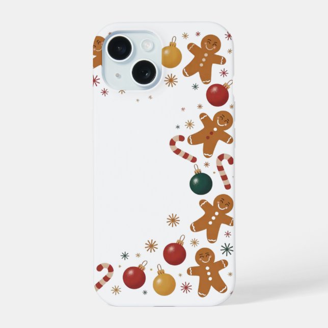 Gingerbread Mann Weihnachten iPhone / iPad Fall 15 Hülle (Rückseite)