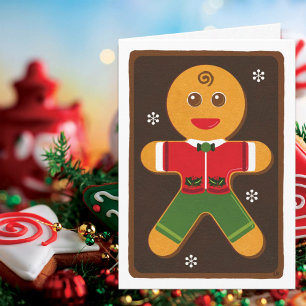 Gingerbread Mann Weihnachten wünscht Ihnen ... Karte