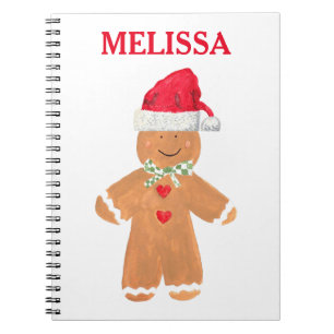 Gingerbread Mann Weihnachtskochtkochen festlich Notizblock