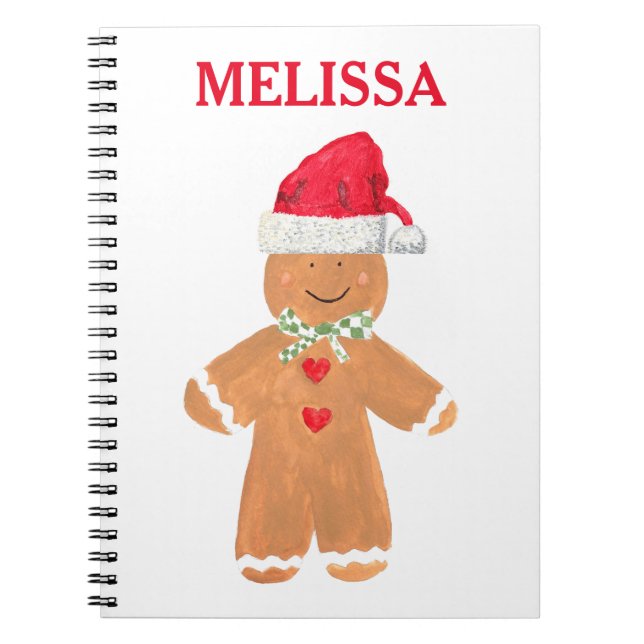 Gingerbread Mann Weihnachtskochtkochen festlich Notizblock (Vorderseite)