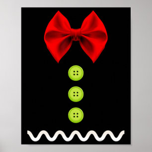 Gingerbread-Mann-Weihnachtskostüm für Kinder und E Poster