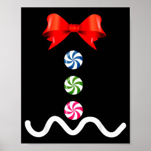 Gingerbread-Mann-Weihnachtskostüm-Keksbacken Poster